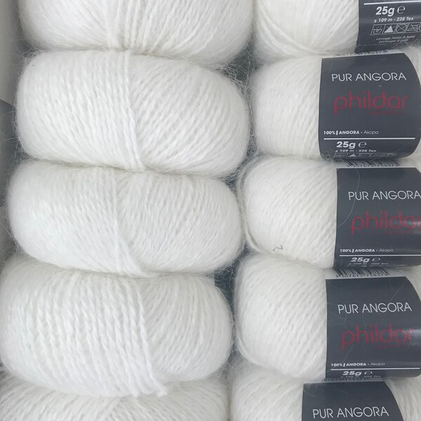 Angoragarn, Angora-Kaninchengarn, 10er-Packung, 5er-Packung, Pur Angora Ivoire, Luxus Strickgarn, Angora Stricken, Super Sale