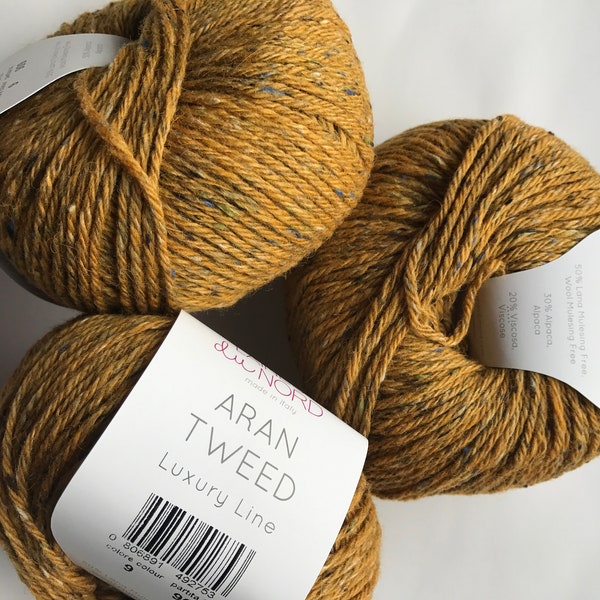 Aran tweed yarn, Aran wool, Knitting yarn, DK yarn, DK weight yarn, Italian yarn, For aran sweaters, For fair isle knits