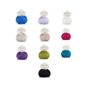 SET BALL - 100% Seidenbandgarn von Cardiff - Neues Garn - (25g/88m) - Seidengarn - Strickgarn - Luxusgarn - 10 Farben - zum Verkauf
