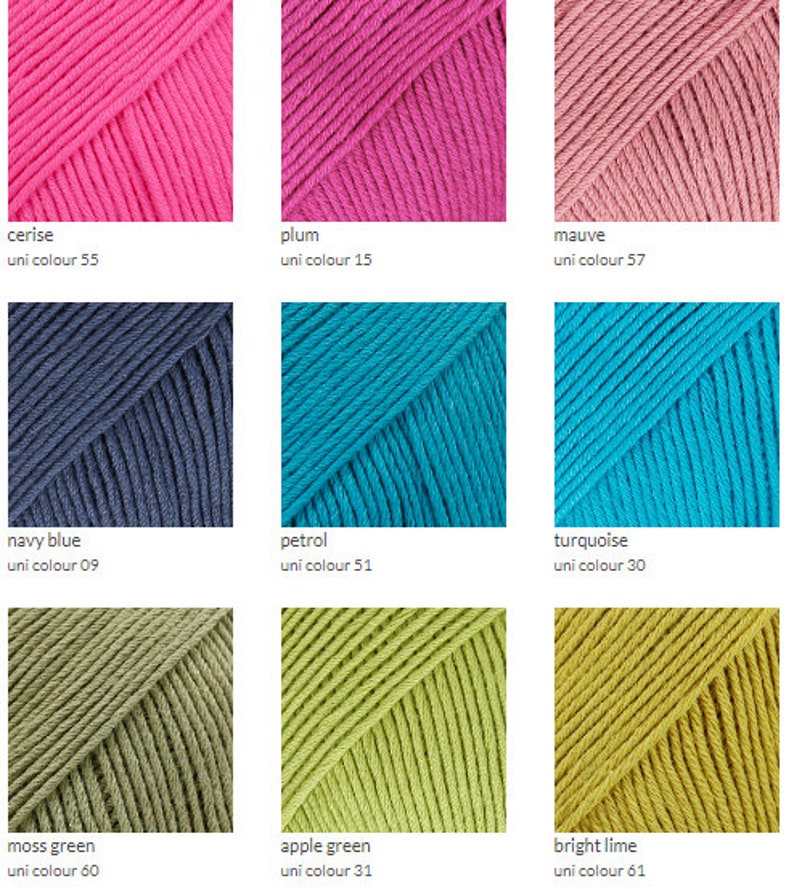 DROPS Safran Egyptian Cotton Yarn, Sport Weight, Solid Colors - Etsy