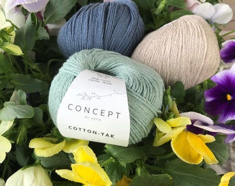 KATIA Concept - Cotton-yak - COTTON YAK yarn - summer yarn - soft yarn - yarn for babies
