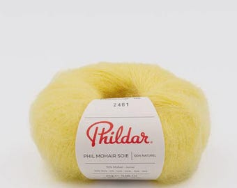 Phildar Mohair Silk Yarn – Italian Lace Weight, 70/30 Mohair/Silk (25g)