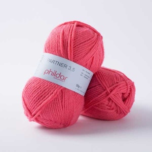 Filato per maglieria DK acrilico morbido, filato misto lana acrilica, filato all'uncinetto, filato per bambini, 23 colori, filato senza prurito, Phildar Partner 3.5