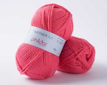 Soft acrylic DK knitting yarn, Acrylic wool blend yarn, Crochet yarn, Yarn for kids, 23 colors, Itch free yarn, Phildar Partner 3.5