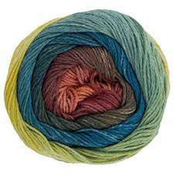 Degrade Cotton Yarn, 3 Oz./344 Yards, Egyptian Cotton, Knitting Yarn, Crocheting  Yarn, Art Yarn, Cake Yarn, Summer Yarn, Colorway 13 