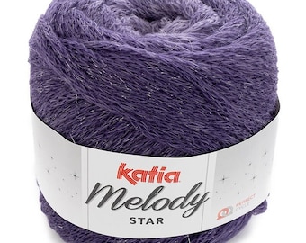 Art yarn,  Merino wool, KATIA MELODY STAR, Gradient yarn, Self-striping yarn, Chainette yarn, Fair isle yarn,  Sweater yarn, Yarn for shawl