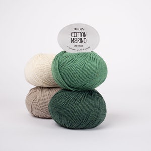 DROPS COTTON MERINO (50g/110m) - Merino mix - Cotton mix - Yarn for babies