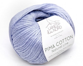 Filato di cotone Pima Laines du Nord, filato mercerizzato lucido