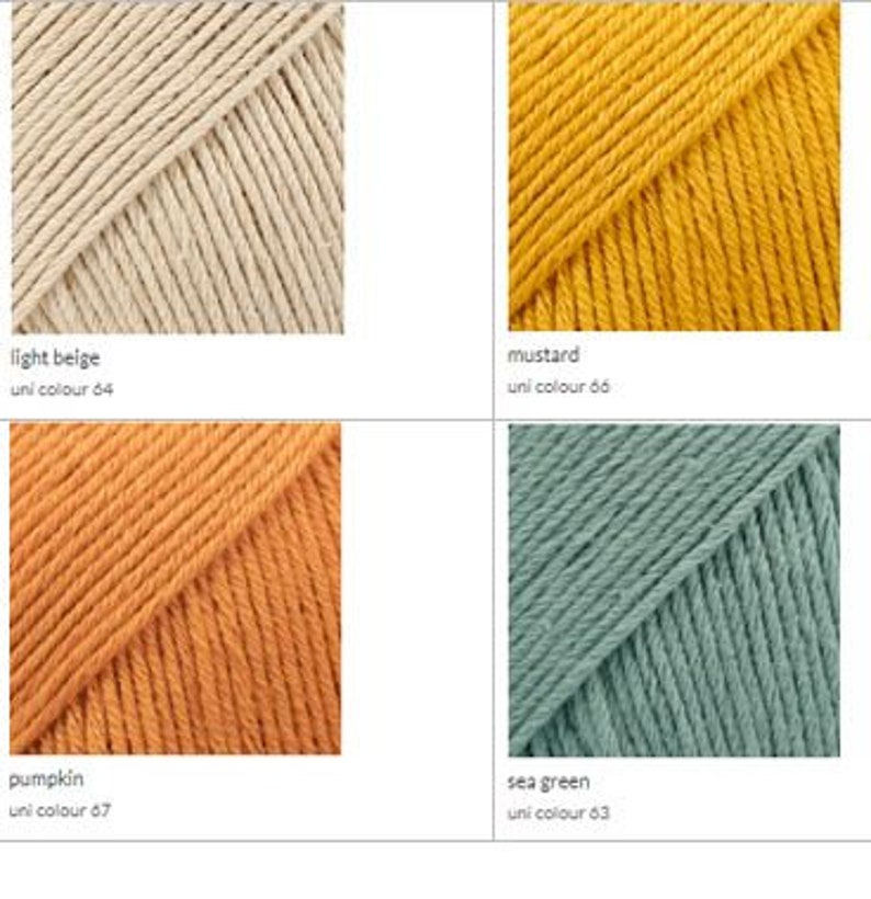 Egyptian combed cotton, 30 shades, solid colors, many shades, thin cotton yarn, sport yarn, fine cotton yarn, DROPS SAFRAN image 7