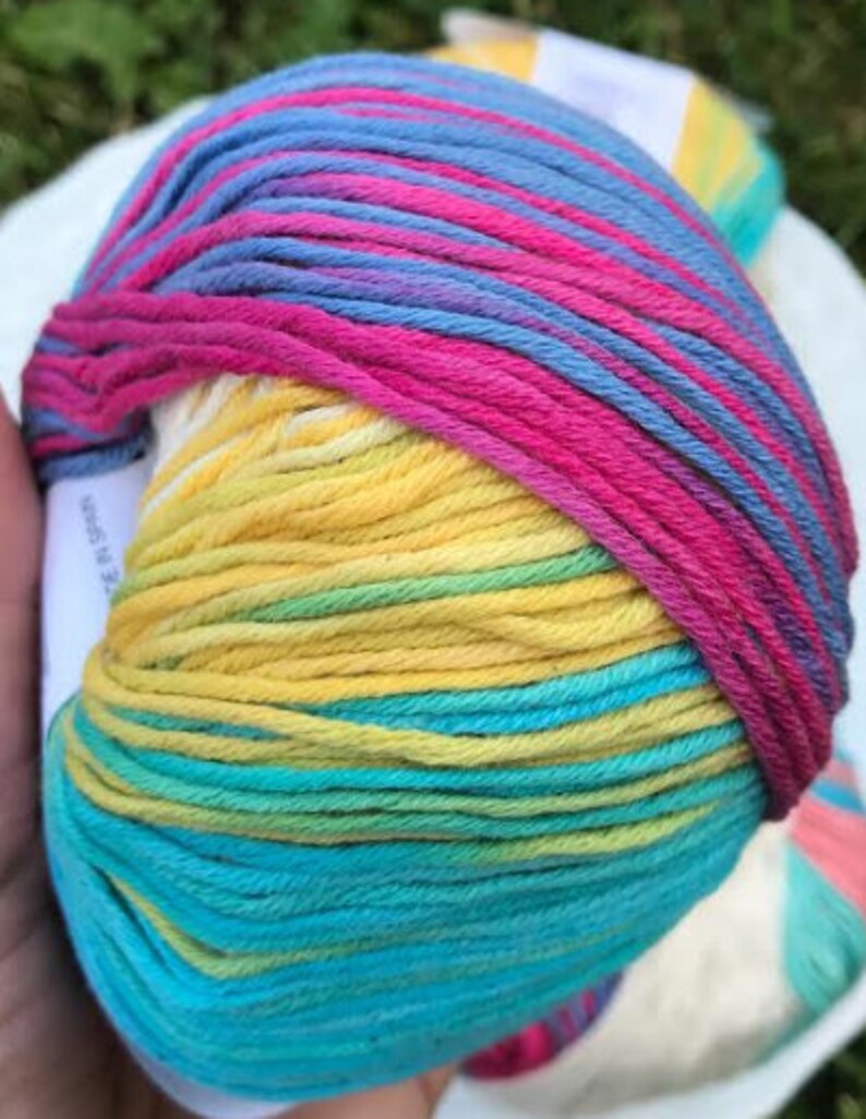 Selfstripping 100 Cotton Yarn by Katia Gradient Cotton Etsy