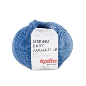 Merino Baby Aquarelle Yarn, Soft Sport Weight, KATIA