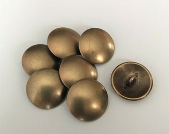 Bouton brillant, 20 mm, Couleur dorée, Bouton en métal, Bouton tige, Bouton rond, Qualité supérieure