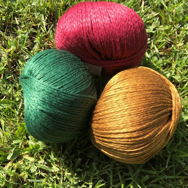 Shiny Pima cotton yarn, Mercerized silky knitting yarn for summer, Crocheting yarn, Sport weight yarn, Lustrous yarn, Premium quality