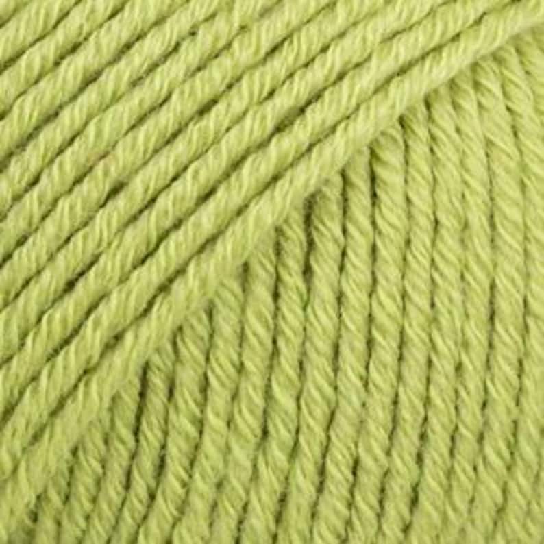 DROPS Cotton Merino Yarn, Soft DK Cotton Wool Blend 10-pistachio