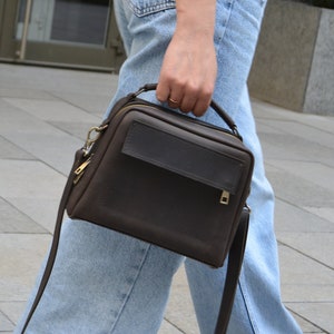 large leather cross body vintage bags for women, handmade slouchy leather shoulder bag, leather crossover body purse, leather crossbody tote