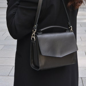 black leather crossbody bag, cross body bag, bags for women, leather crossbody purse, handmade purse, leather bag, leather handbag