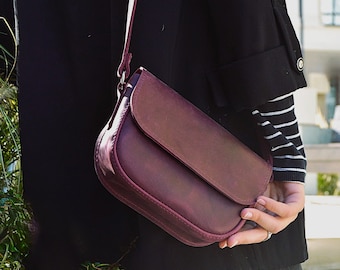 Mini leren crossbodytas, schattige leren tas, leren crossbody voor meisjes, handgemaakte gepersonaliseerde leren tas, alledaagse stadstas voor dames