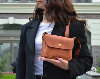 Small Cross Body Bag, Leather Handbag, Leather Purse Women