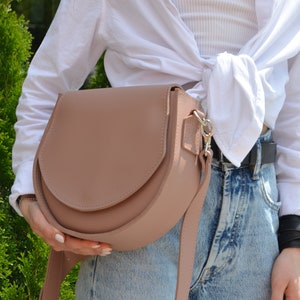 personalized handmade leather saddle shoulder bags for women, handbags womens, cute large crossbody bag, leather purse women, work bag