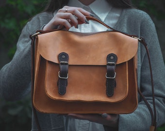 leather satchel bag, leather satchel, leather messenger bag, leather laptop bag, leather shoulder tote bag, personalized weekender bag