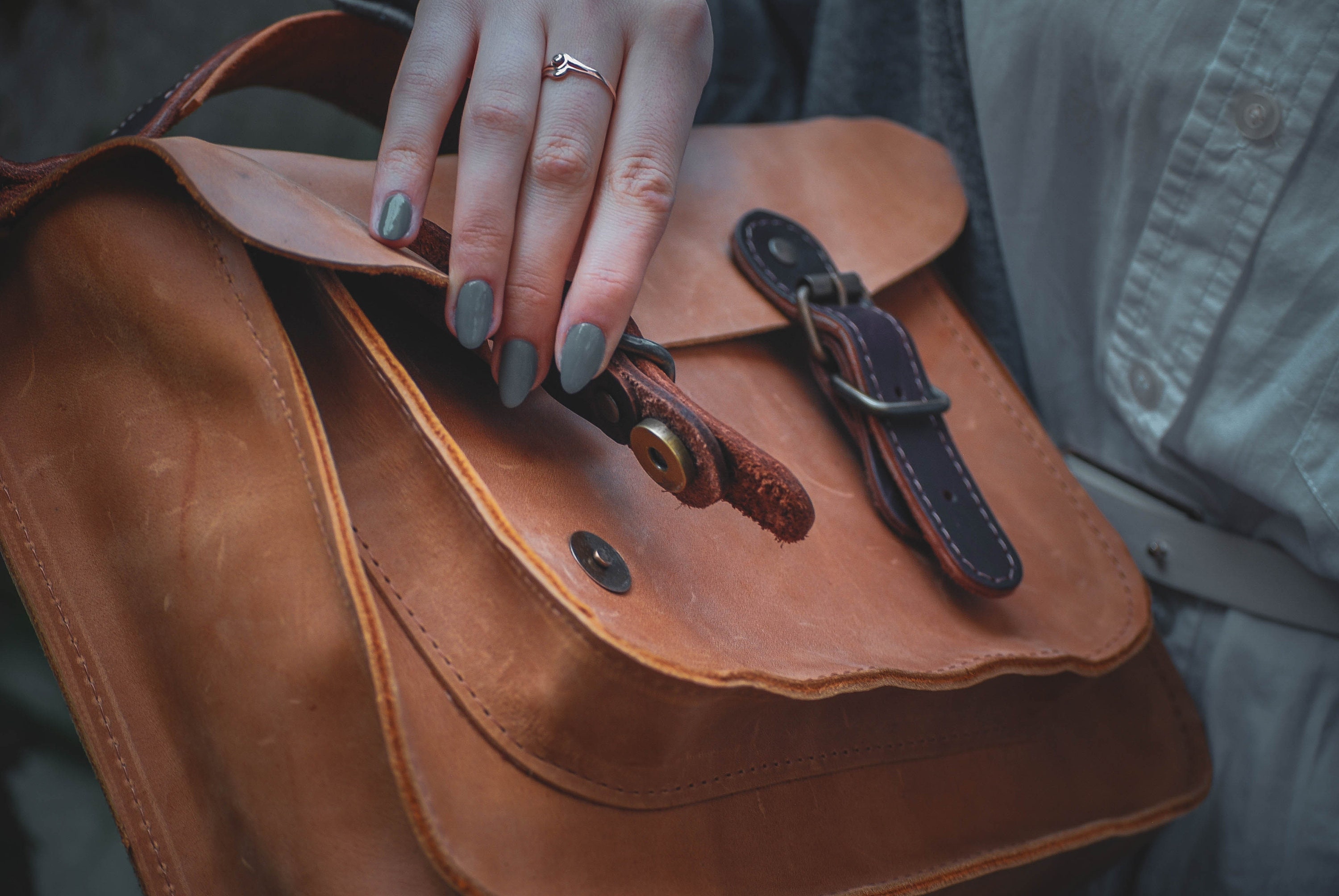 Leather bag leather Satchel gift bags leather messenger Etsy