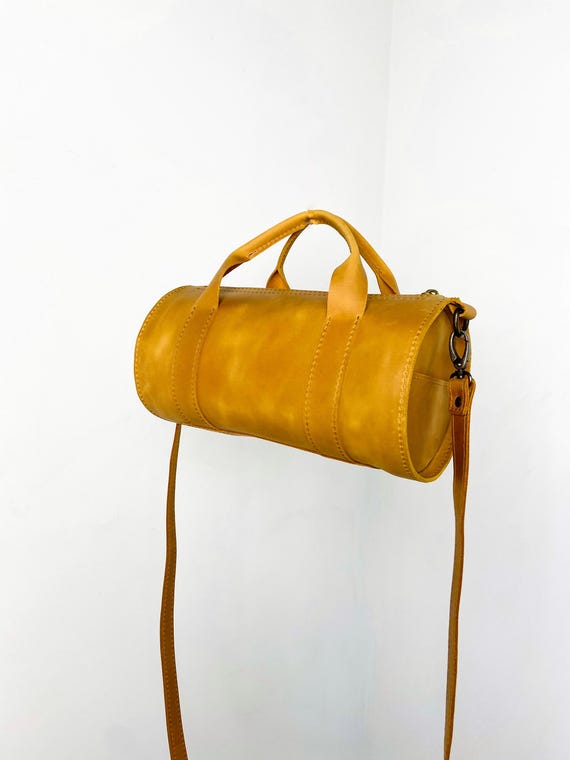 leather women cylindrical bag, barrel crossbody bag, retro vintage style purse, cute western style handbag, unique design bag, gift for her