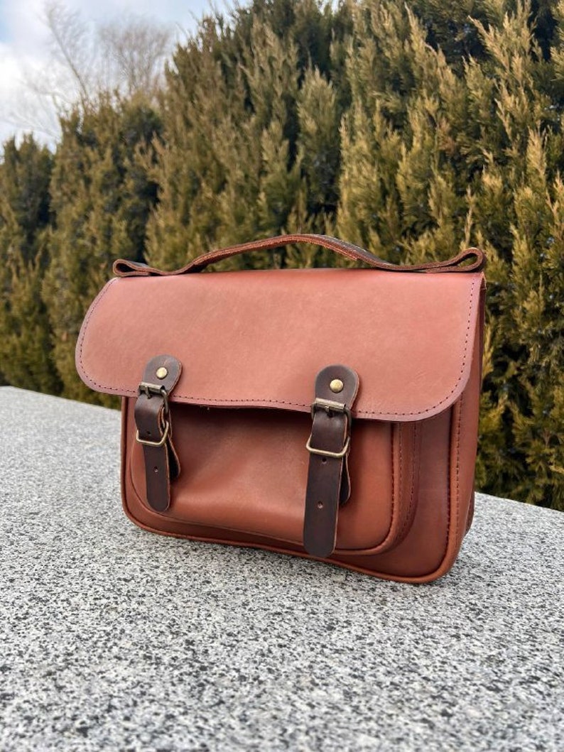 leather messenger bag, weekender bag, weekender bag women,leather satchel crossbody bag,genuine leather vintage bag,Christmas gift for her, image 5