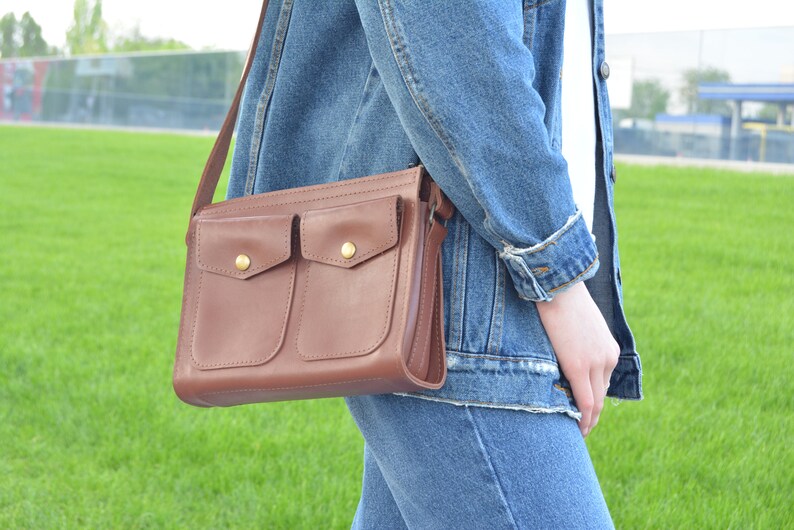 womens leather crossbody bags, personalized leather crossbody handbags, crossover body purse, designer crossbody bag, handmade leather bag image 6