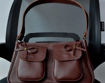 バッグ coach leather soho hand bag y2k brown Vintage Y2K Coach Caramel Brown Mini Soho Leather Shoulder