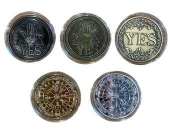 Challenge Coin, Worry Coin, Lucky Coin, 5 Optionen