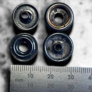 Strapazierfähige, hochwertige 15 mm Metalldruckknöpfe (schwarz)