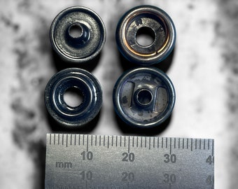 Heavy Duty High Quality 15mm Metal Snaps / Fasteners  Dot (Black)