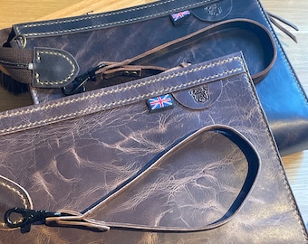 Handmade Leather Minaudière / Pochette / Man-Bag