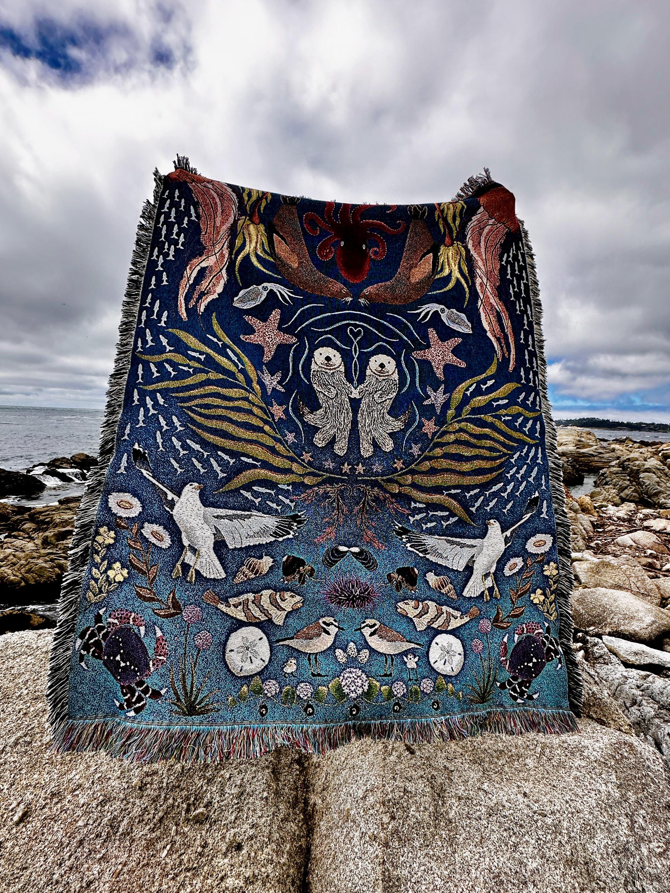Woven Blanket - California Seas & Shores