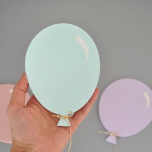 Bluish Mint Balloon Wall Decor | Boho Nursery Decor | Baby Gift | Home Decor | Wooden Balloon Nursery Wall Hanging | Kids Bedroom Wall Art