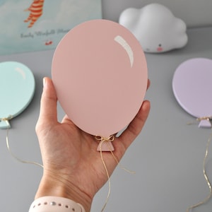 Powder Pink Balloon Wall Decor | Boho Nursery Decor | Baby Gift | Home Decor | Wooden Balloon Nursery Wall Hanging | Kids Bedroom Wall Art