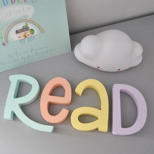 Letras de madera para decoración de pared de guardería: letras de colores pastel: el mejor regalo para la habitación de los niños