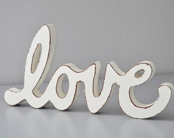 Love Wooden Sign for home and rustic wedding decor, Valentines or wedding photo shoot idea photo booth props