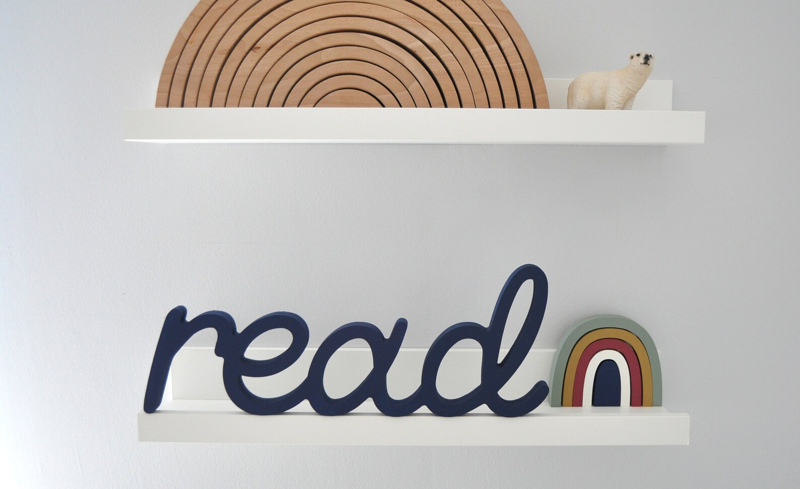 Read Wooden Sign Nursery Wall Decor Navy Color - Etsy