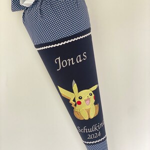 Schultüte Pikatchu, Schultüte Poke, Schultüte, Genähte Schultüte, bestickte Schultüte, Pikatchu