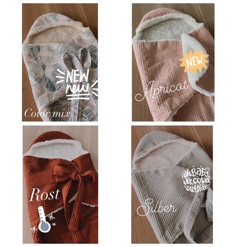 Fußsack Einschlagdecke Für Kinderwagen - Baumwolle Babydecke Mit Gurtschlitzen