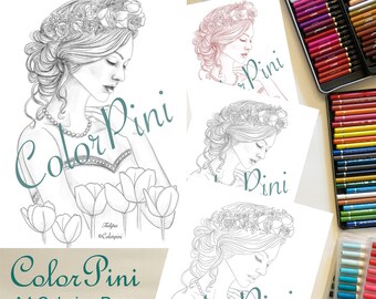 FLOWER PRINCESS TULIPA Printable Adult Coloring Page
