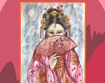 ASIA Coloring Book I : Printable PDF with 25 Grayscale Hand-Drawn Adult Coloring Pages