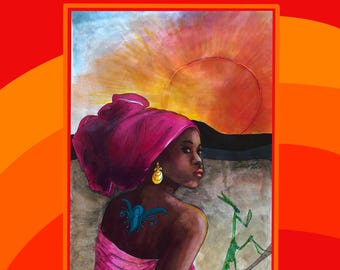 Africa Coloring Book 1: 25 Grayscale Hand-Drawn printable coloring Pages (PDF Download)