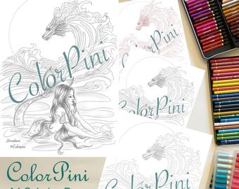 LOREDANA Målarbild: Handritad illustration, 4 stilar (PDF-nedladdning)