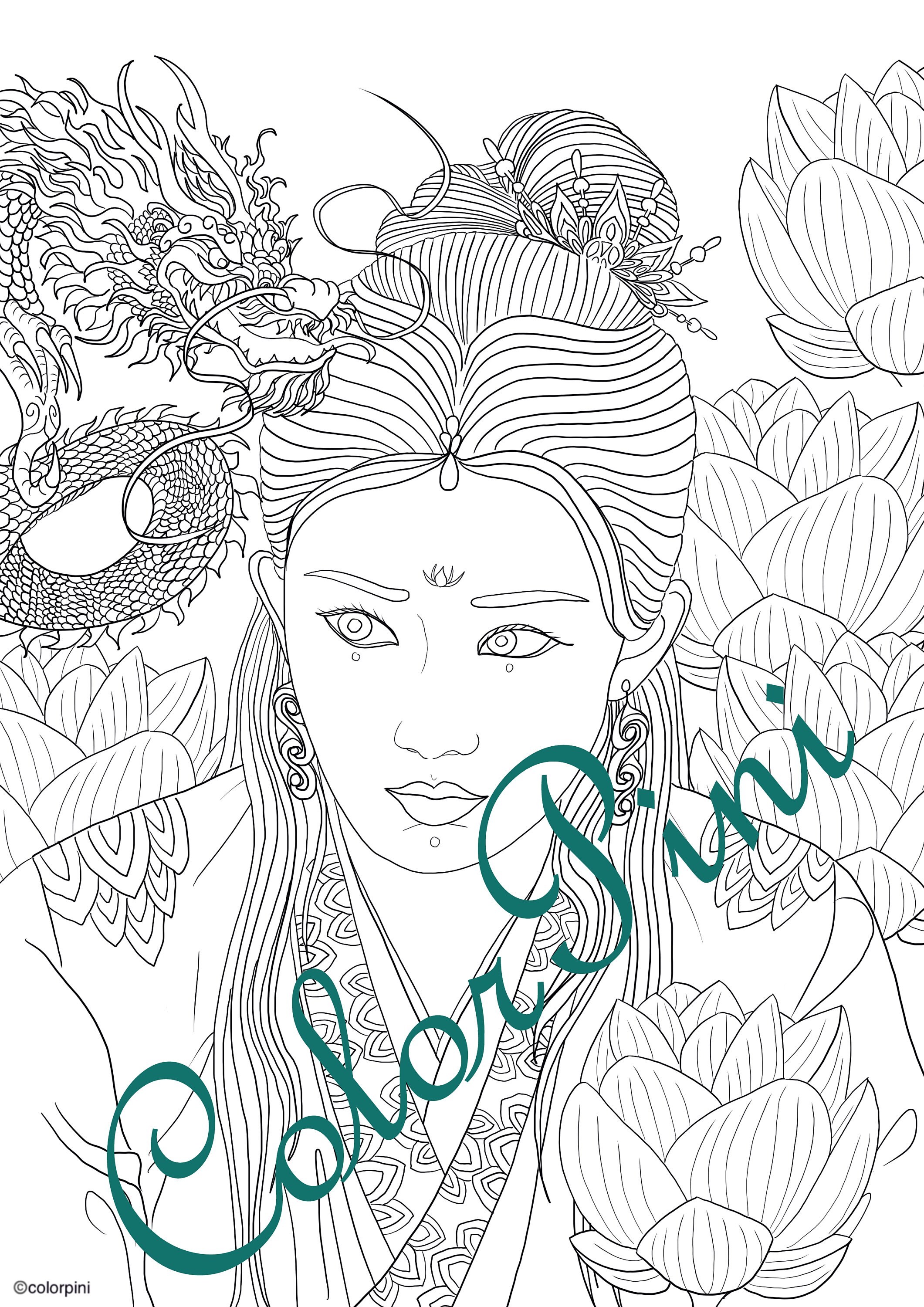 Princess Dragon Coloring Pages