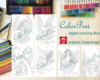 ANGELS VOLUME 2 Printable Adult Coloring Book