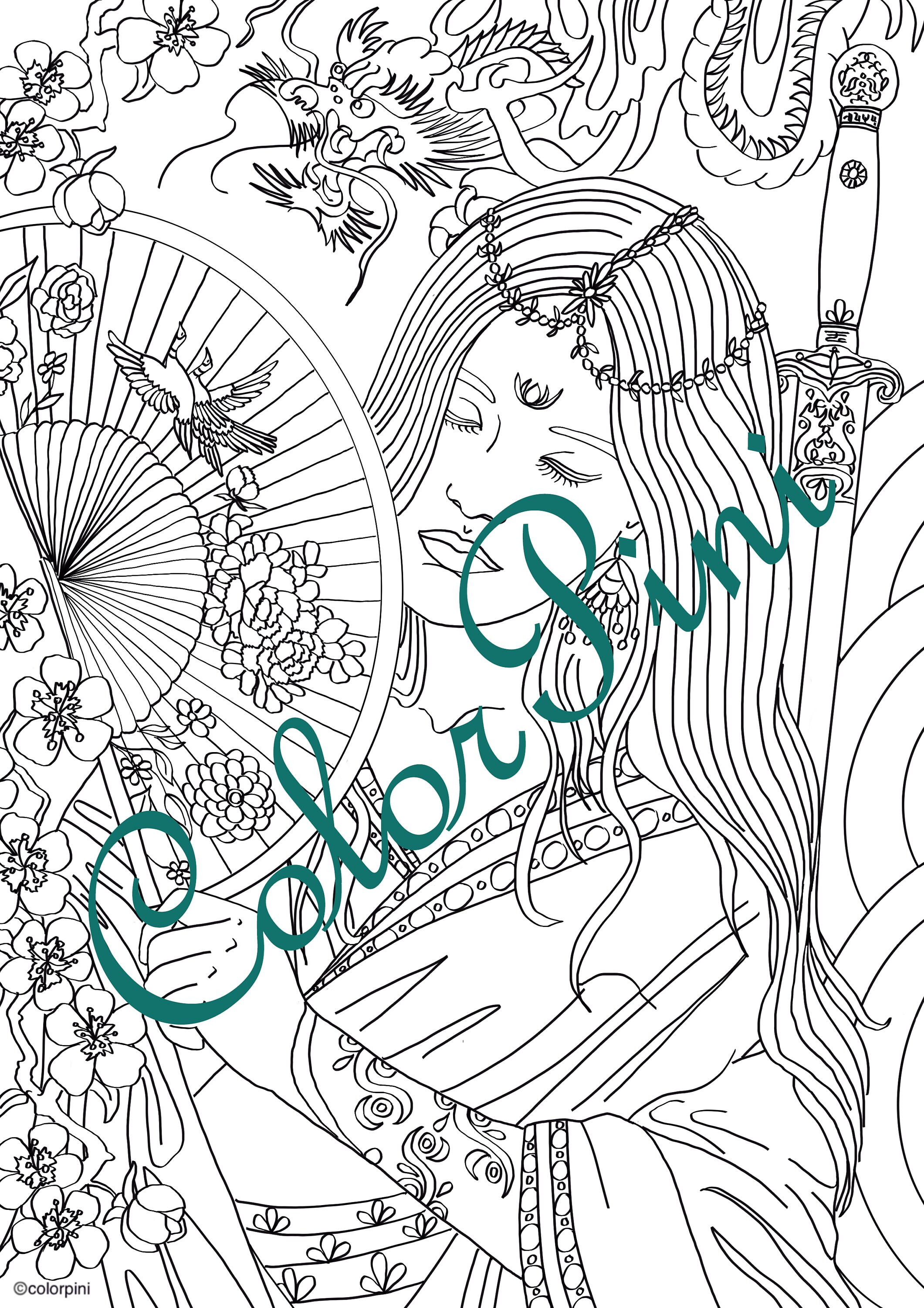 DRAGON QUEEN Coloring Pages Download Printable File PDF | Etsy