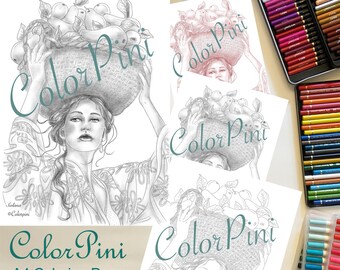 SOLANA Printable Coloring Page: Hand-Drawn Illustration, 4 Styles (PDF Download)