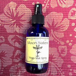 All Natural Yoga Refresher Mat Spray Energizing Room Spritzer Calming Vibes Positive Energy 4 oz Glass Bottle image 2